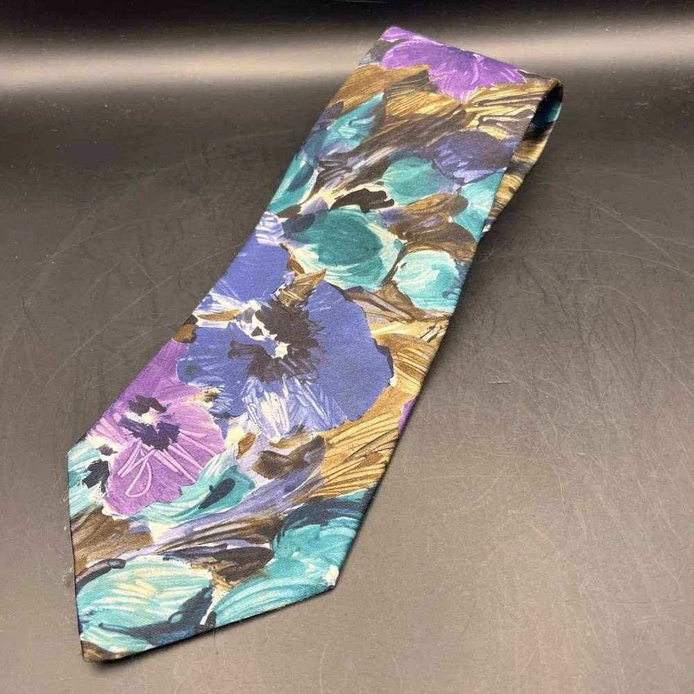 Ketch Classic Men's‎ Neckties Lot of 3 Floral Paisley Striped Brown Business